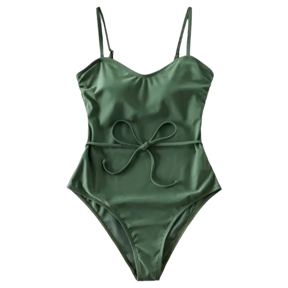 Zaful camouflage green belted one piece size medium